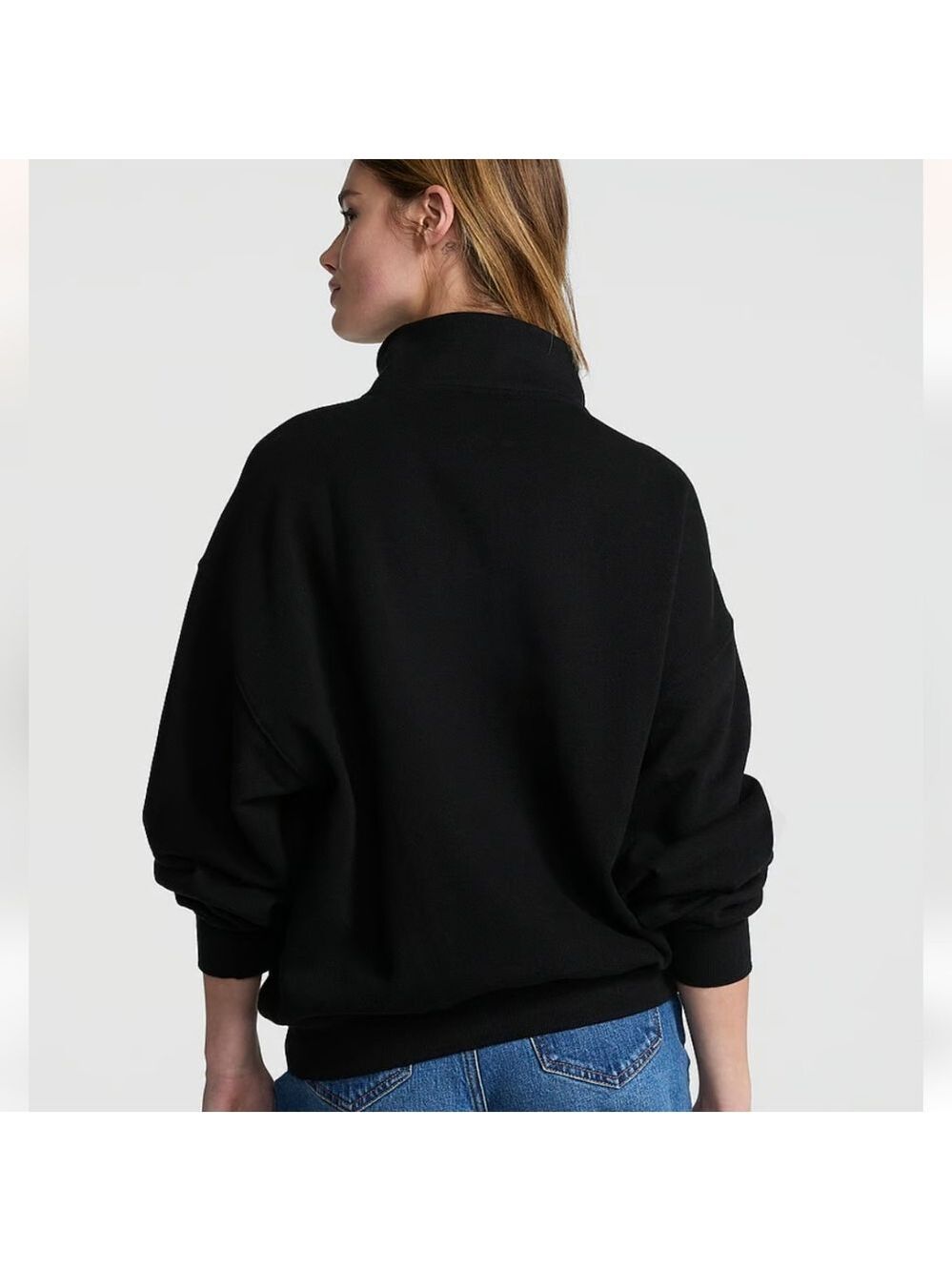 New PINK Ivy Fleece Quarter-Zip Sweatshirt - Picture 2 of 4